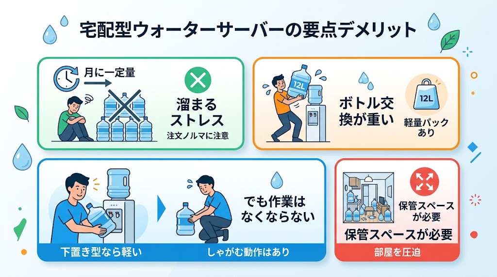 宅配型に特有のデメリット