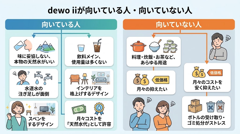 dewo iiが向いている人・向いていない人