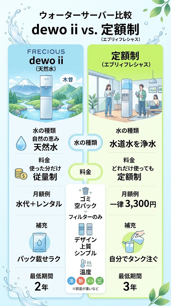 FRECIOUS dewo iiとエブリィフレシャスを比較