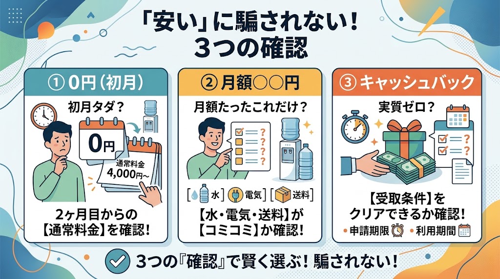 「安い」に騙されないための3つの確認