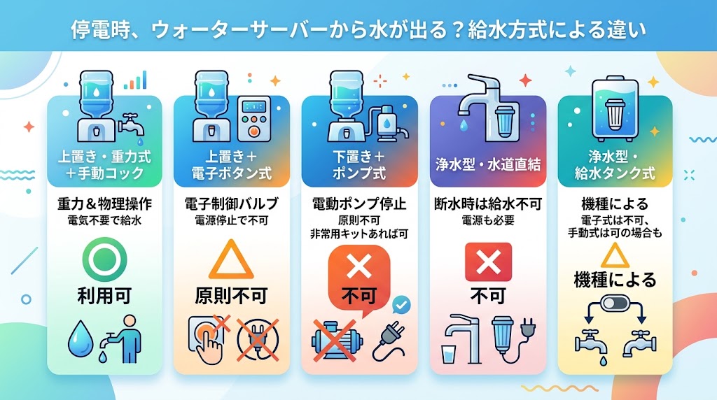 停電時に水が出る?給水方式による違い