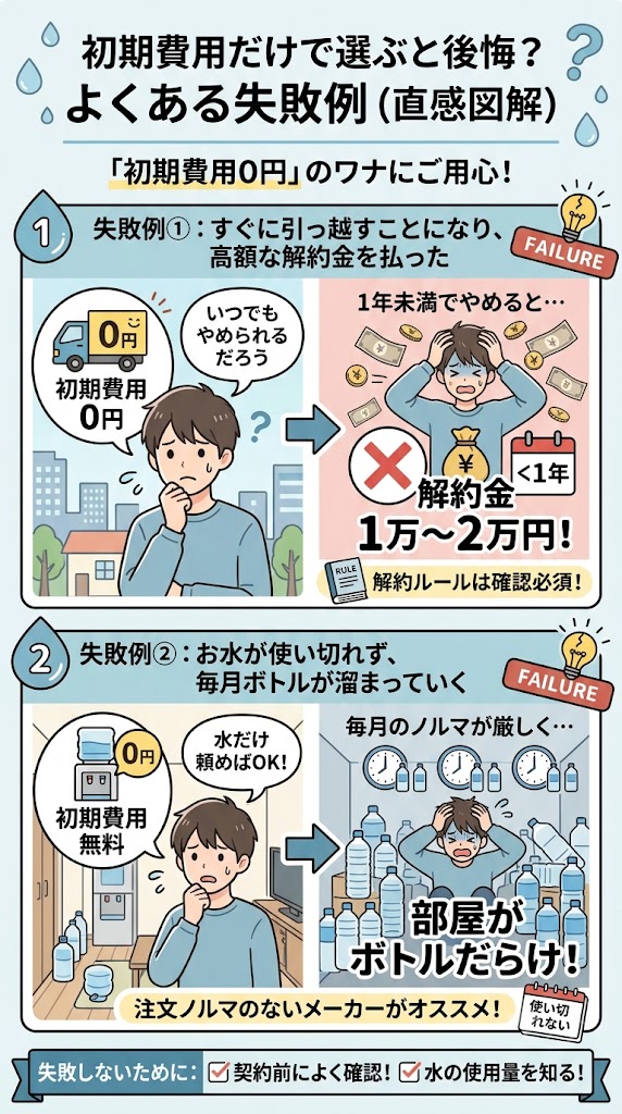 初期費用だけで選ぶと後悔する?よくある失敗例