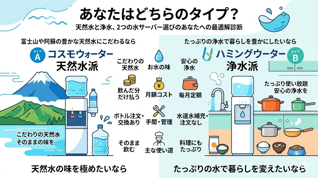 コスモウォーター・ハミングウォーター比較