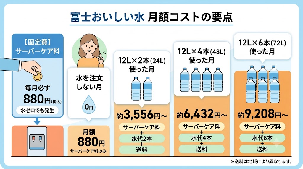 富士おいしい水の料金は高い?月額を計算