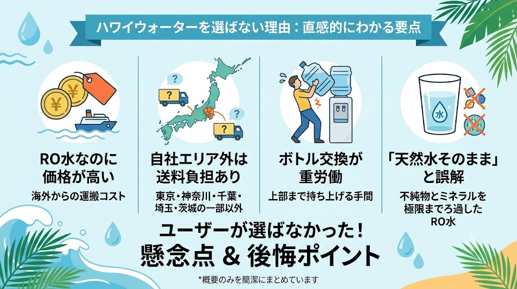 ハワイウォーターを選ばない人が多い理由