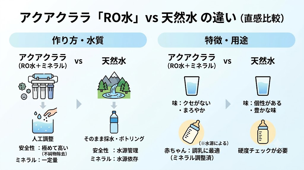 RO水だから後悔する?天然水との違い