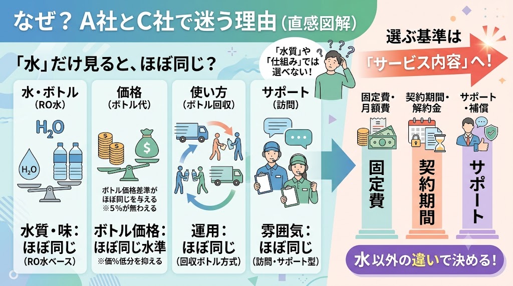 アクアクララとクリクラで迷う人が多い理由