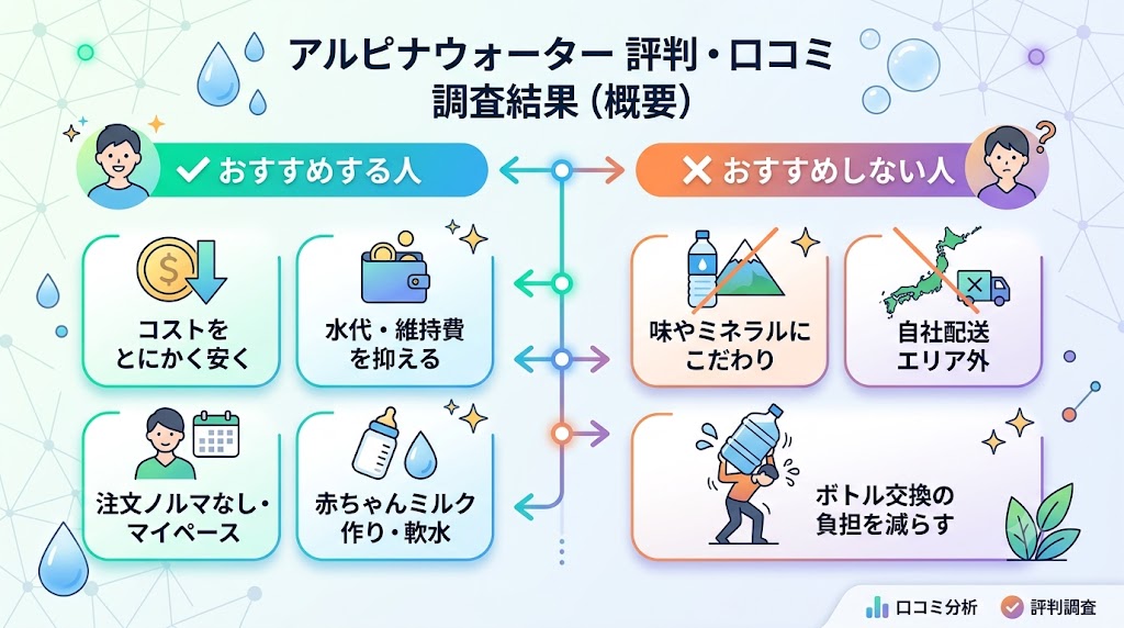 アルピナウォーターおすすめする人おすすめできない人