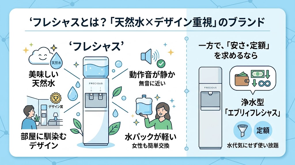 フレシャスとは?「天然水×デザイン重視」のブランド