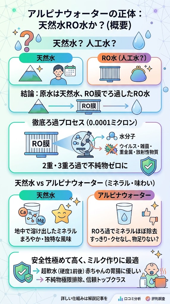 アルピナウォーターはRO水なの?解説
