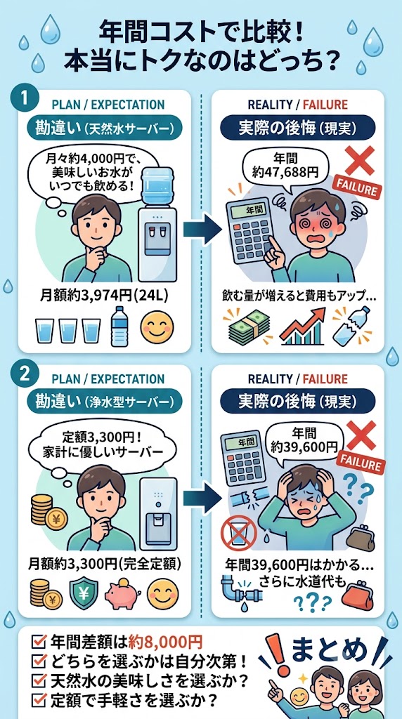 年間コストで比較!本当にトクなのはどっち?