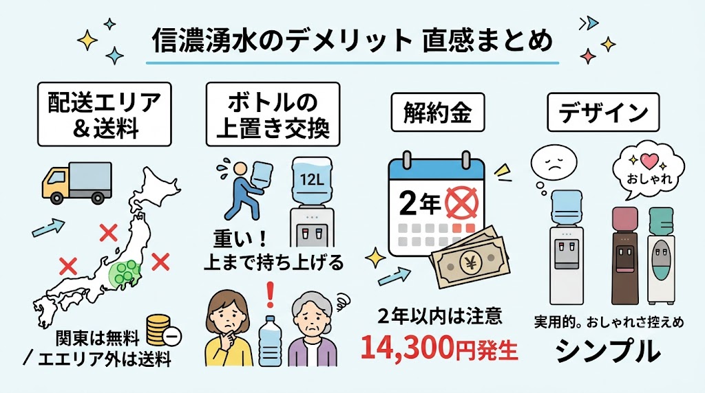 信濃湧水の悪い口コミ・デメリット