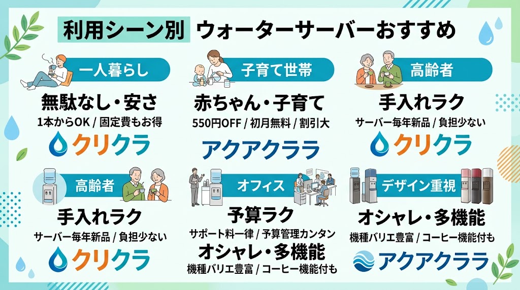 利用シーン別おすすめ