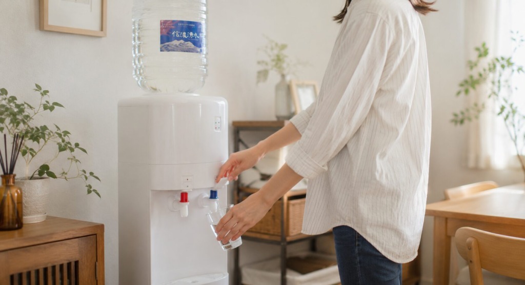 信濃湧水水を灌ぐイメージ画像
