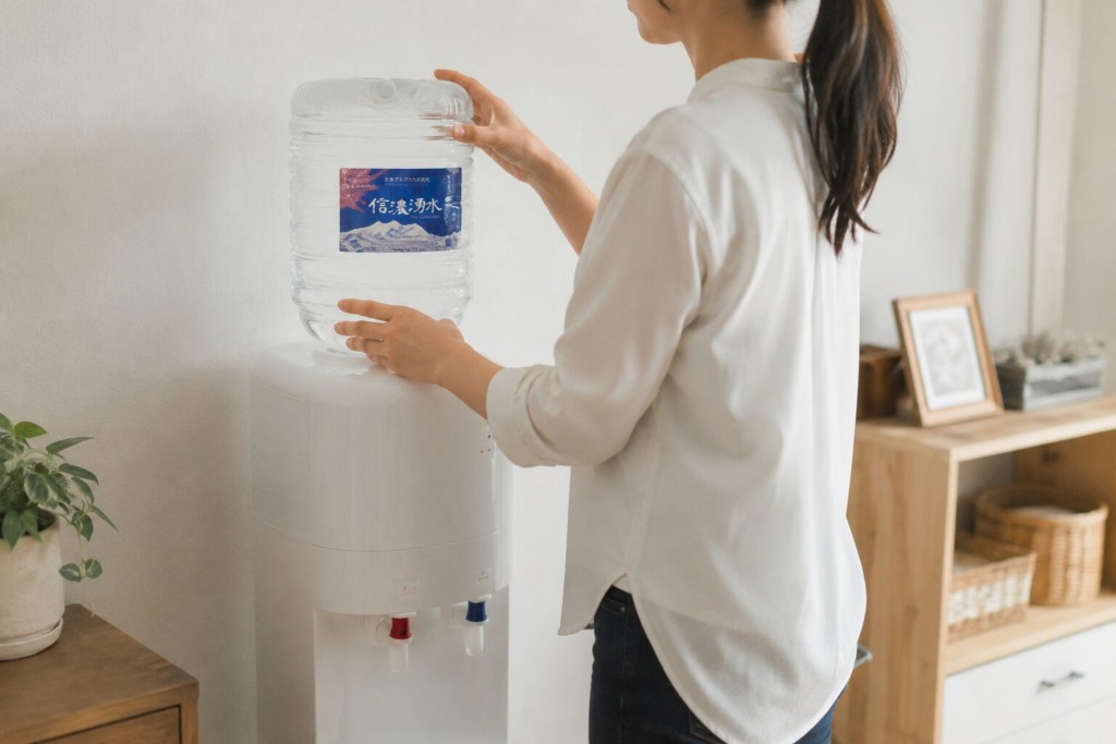 信濃湧水ボトル交換イメージ